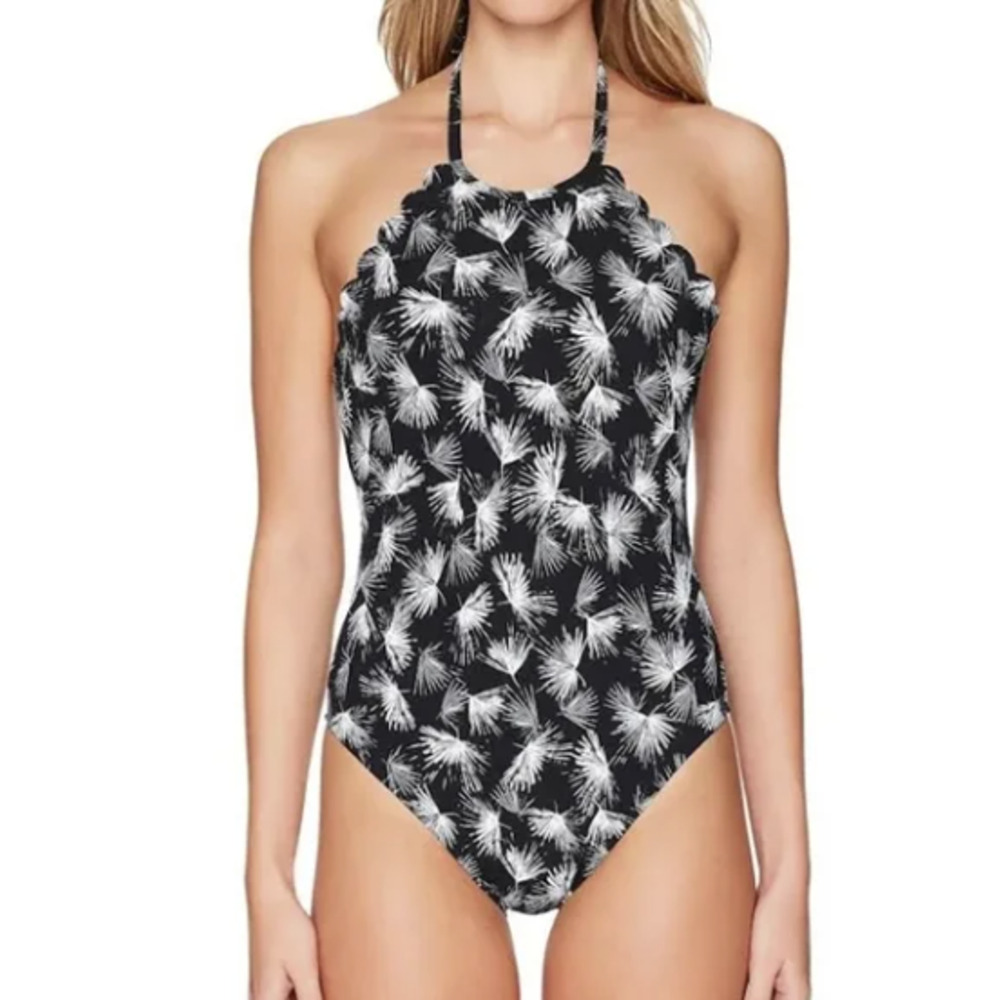 La Blanca High Neck Halter One Piece Swimsuit Peddle Pusher Women’s Size 6